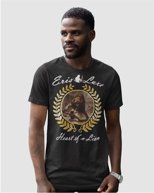 Heart of a Lion Premium Tee - Charcoal Heather